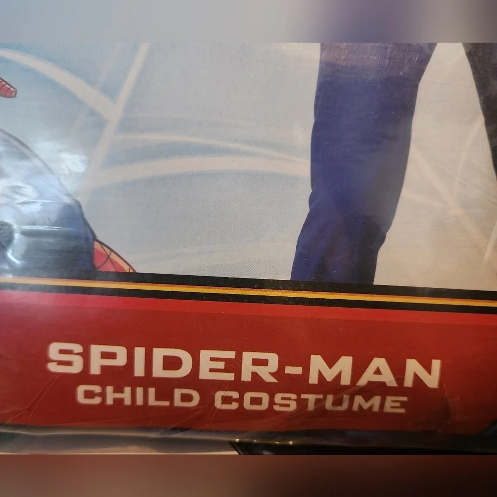 NWT Marvel Spider-Man Child Costume Halloween Cosplay Jumpsuit & Fabric Mask New